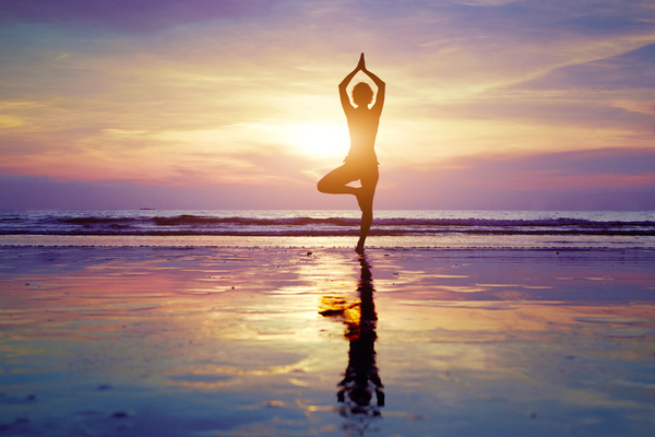 yoga on the beach